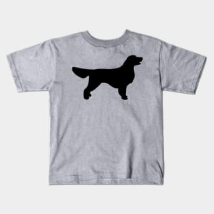 Golden Retriever - black stencil silhouette Kids T-Shirt